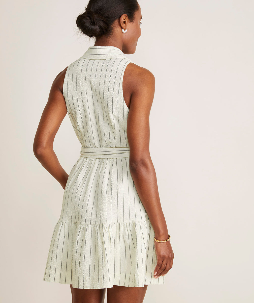 vineyard vines jet stripe tiered linen dress Vineyard Vines Jet Stripe Tiered Linen Dress (XS)