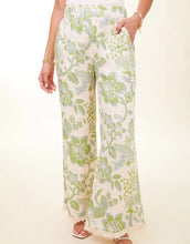 Load image into Gallery viewer, SPARTINA 449 - RESORT FRINGE PALAZZO PANT - ENCLAVE TOILE SURF GREEN