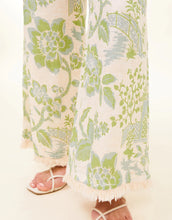 Load image into Gallery viewer, SPARTINA 449 - RESORT FRINGE PALAZZO PANT - ENCLAVE TOILE SURF GREEN