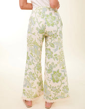 Load image into Gallery viewer, SPARTINA 449 - RESORT FRINGE PALAZZO PANT - ENCLAVE TOILE SURF GREEN