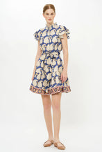 Load image into Gallery viewer, OLIPHANT RUFFLE COLLAR BUTTON MINI - AGRA NAVY