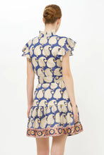 Load image into Gallery viewer, OLIPHANT RUFFLE COLLAR BUTTON MINI - AGRA NAVY