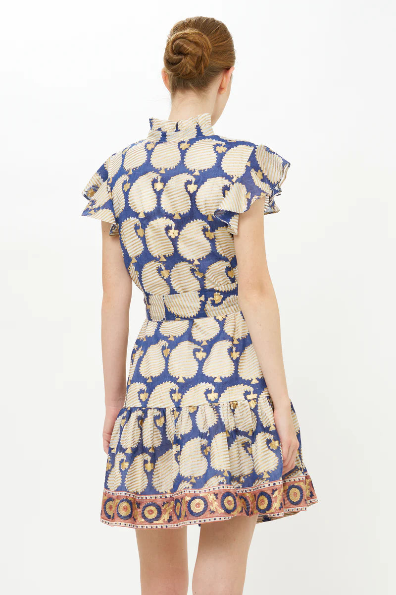 oliphant shirt dress mini OLIPHANT RUFFLE COLLAR BUTTON MINI