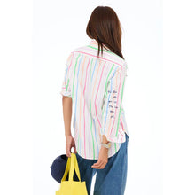 Load image into Gallery viewer, Kerri Rosenthal - Mia Multi Rainbow Stripe Shirt