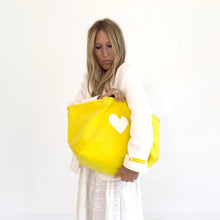 Load image into Gallery viewer, Kerri Rosenthal - Imperfect Heart Tote - Sunshine Yellow