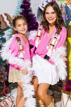 Load image into Gallery viewer, Queen of Sparkles - Kids Pink Nutcracker Cardigan
