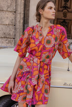 Load image into Gallery viewer, OLIPHANT RAGLAN BELTED MINI DRESS- UMBRIA PINK
