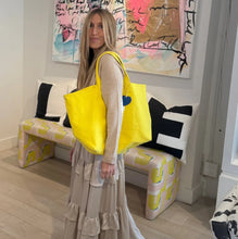 Load image into Gallery viewer, Kerri Rosenthal - Imperfect Heart Tote - Sunshine Yellow