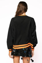 Load image into Gallery viewer, Queen of Sparkles - Black Halloween Pumpkin Functioning Candy Bucket Sweatshirt