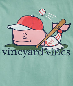 Vineyard Vines - Boys' Baseball Player Whale Short-Sleeve Pocket Tee