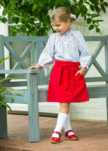 Load image into Gallery viewer, LITTLE ENGLISH - BELLFIELD SKIRT - RED CORDUROY
