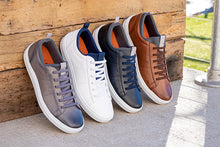 Load image into Gallery viewer, MARTIN DINGMAN Cameron Hand-Finished Sheep Skin Sneaker - Navy