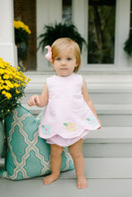 Load image into Gallery viewer, LITTLE ENGLISH - DAISY APPLIQUE BOW BACK BLOOMER SET