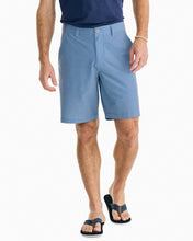 Load image into Gallery viewer, SOUTHERN TIDE - HEATHER STRIPE T3 9 INCH GULF SHORT - SKY BLUE