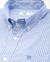 Load image into Gallery viewer, SOUTHERN TIDE - COASTAL PASSAGE ONSHORE GINGHAM SPORT SHIRT - SKY BLUE