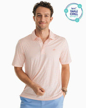 Load image into Gallery viewer, SOUTHERN TIDE - STRIPED DRIVER BRRR® PERFORMANCE POLO SHIRT