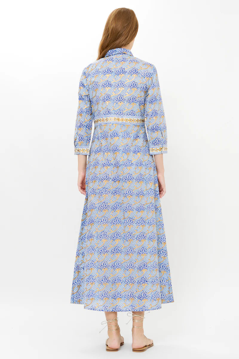 oliphant midi dress Sleeveless A-Line Maxi Floral Dress, Ditsy Blue, Medium