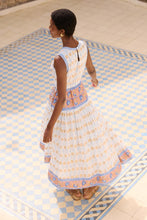 Load image into Gallery viewer, OLIPHANT SLEEVELESS PIPED MAXI - GENEVA BLUE
