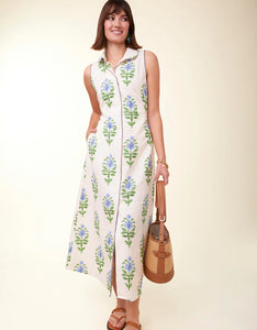SPARTINA 449 - RENEE MIDI DRESS - OGEECHEE DELPHINIUM