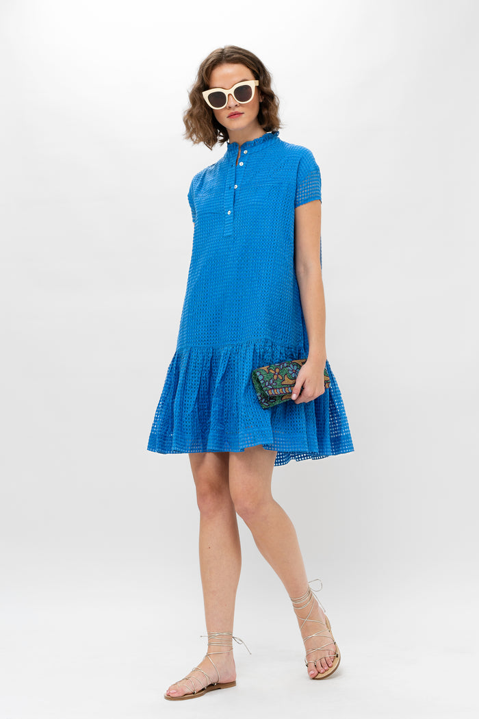 OLIPHANT CAP SLEEVE MINI - DELRAY BLUE