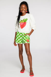 Josie Shorts in Green Gingham by Elizabeth James The Label Josie Shorts in Green Gingham by Elizabeth James The Label