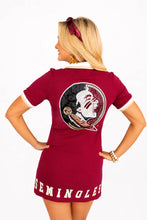 Load image into Gallery viewer, FLORIDA STATE BC DRESS WITH SEMINOLE
