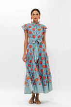 Load image into Gallery viewer, OLIPHANT RUFFLE COLLAR BUTTON MAXI DRESS - POPPY RED
