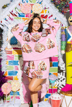 Load image into Gallery viewer, Queen of Sparkles - Pink Gingerbread House Sweatshirt
