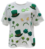 Queen of Sparkles - White St. Patrick's Day Sunglass, Hat & Headband Icon Tee