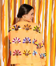 Load image into Gallery viewer, Queen of Sparkles - Neon Orange Turkey Sweatshirt

