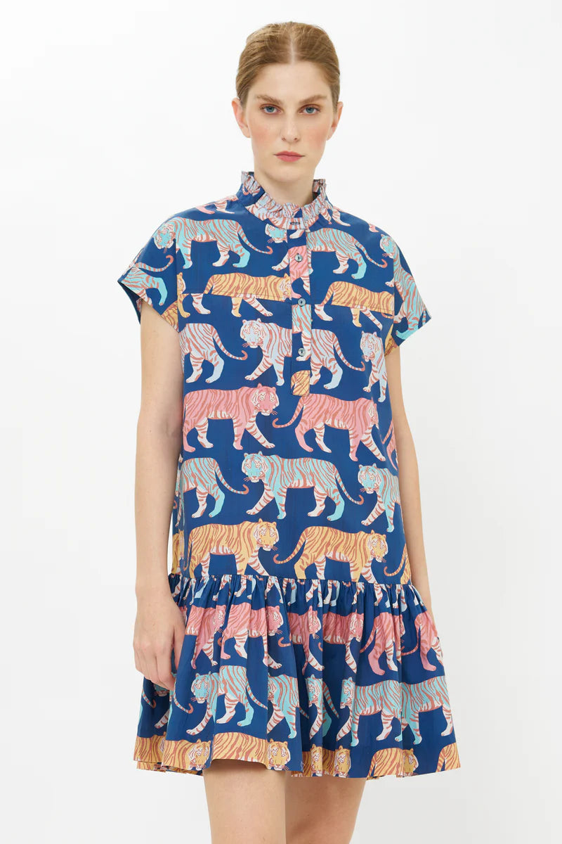 OLIPHANT CAP SLEEVE MINI - RAJ NAVY