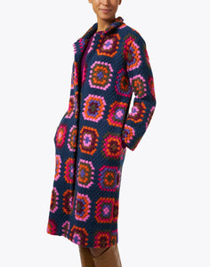 Yana Purple Crochet Coat by Vilagallo
