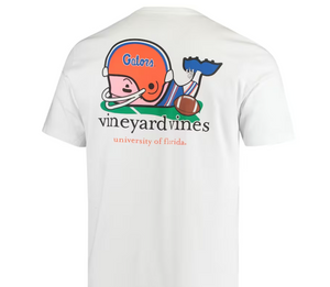 University of Florida Vineyard Vines Football Whale T-Shirt - White