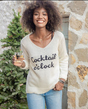 Load image into Gallery viewer, Wooden Ships  - Cocktail O&#39;clock V-Neck Sweater
