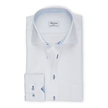 Load image into Gallery viewer, Stenstroms White Twill Shirt With Blue Contrast Details
