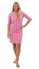 Load image into Gallery viewer, Marina Dress 3/4 Sleeve - Pink/Green Sea Star
