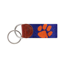 Load image into Gallery viewer, Clemson Needlepoint Key Fob
